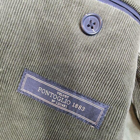 Spier & Mackay Sport Coat Mens 48 Olive Corduroy Pontoglio 1883 Unstructured - Picture 9 of 16